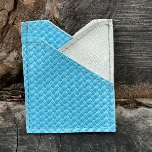 Elegant Blue and Silver Card Holder